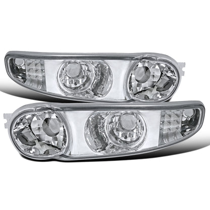 Ronnin - Fits 2000-2007 GMC Sierra Yukon XL Denali Bumper Turn Signal Lights  Replacement Pair | Chrome