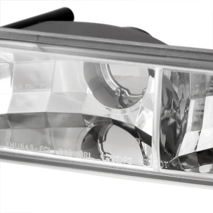 Ronnin - Fits 1999-2007 GMC Sierra Classic Yukon XL Bumper Lights Turn Signal Lamps Replacement Assembly Pair | Chrome