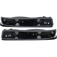 Ronnin - Fits 1999-2007 GMC Sierra Classic Yukon XL Bumper Lights Turn Signal Lamps Replacement Assembly Pair | Glossy Black