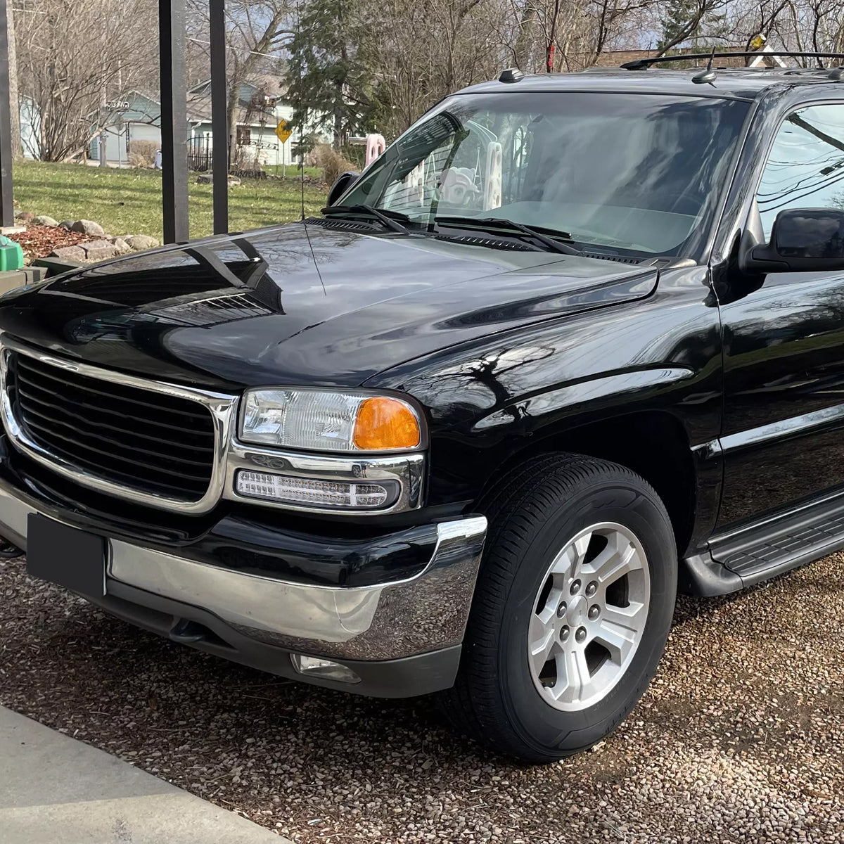 Ronnin - Fits 1999-2007 GMC Sierra Classic Yukon XL Upgraded Replacement Full LED Bumper Lights Sequential Turn Signals Assembly Pair | Chrome