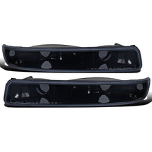 Ronnin - Fits 1999-2007 GMC Sierra Classic Yukon XL Bumper Lights Turn Signal Lamps Replacement Assembly Pair | Black Smoke
