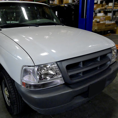 Ronnin - Conjunto de faros delanteros LED de repuesto mejorados para Ford Ranger 1998-2000 | Cromado