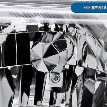 Ronnin - Conjunto de faros delanteros LED de repuesto mejorados para Ford Ranger 1998-2000 | Cromado