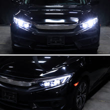 2016-2021 Honda Civic Full LED Upgrade For LED Type DRL Switchback Sequential Signal Dual Projector Headlights Assembly Pair | Black