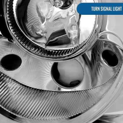 Ronnin - Fits 2005-2010 Chrysler 300 Factory Replacement Halogen Projector Headlights Assembly Pair | Chrome