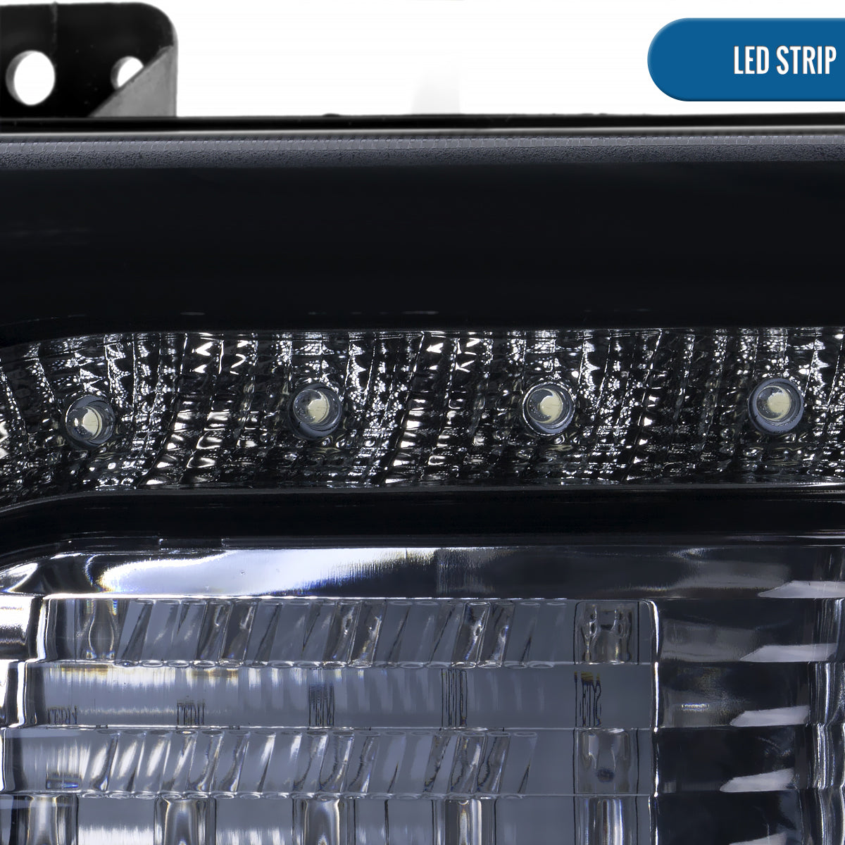 Ronnin - Fits 2005-2010 Chrysler 300 Upgraded LED Running Lights + LED Turn Signal Lights Halogen Projector Headlights Replacement Assembly Pair | Smoke
