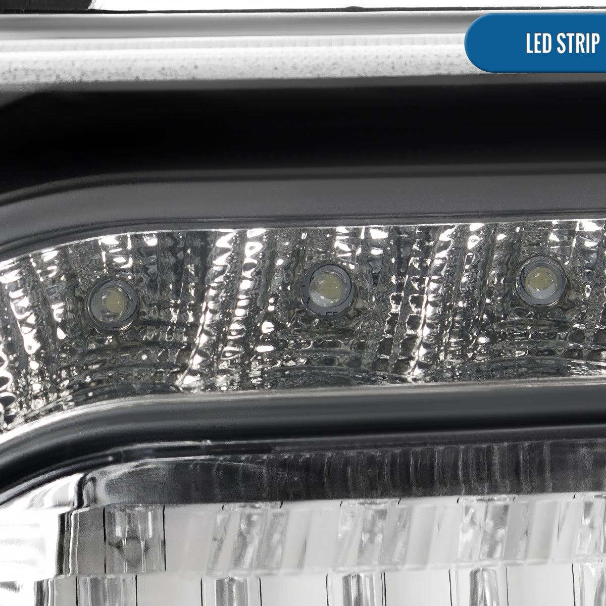Ronnin - Fits 2005-2010 Chrysler 300 Upgraded LED Running Lights + LED Turn Signal Lights Halogen Projector Headlights Replacement Assembly Pair | Black