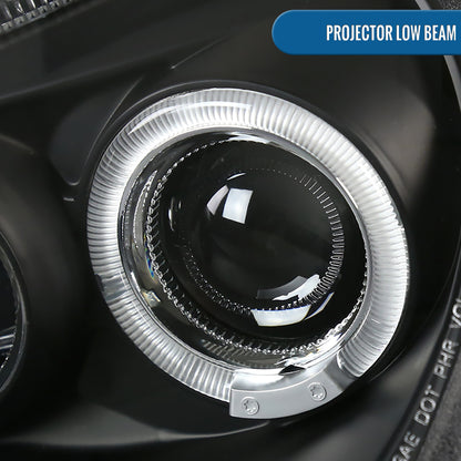 Ronnin - Fits 1998-2005 Volkswagen Beetle Upgrade Replacement Halogen Projector Headlights Assembly Pair | Black