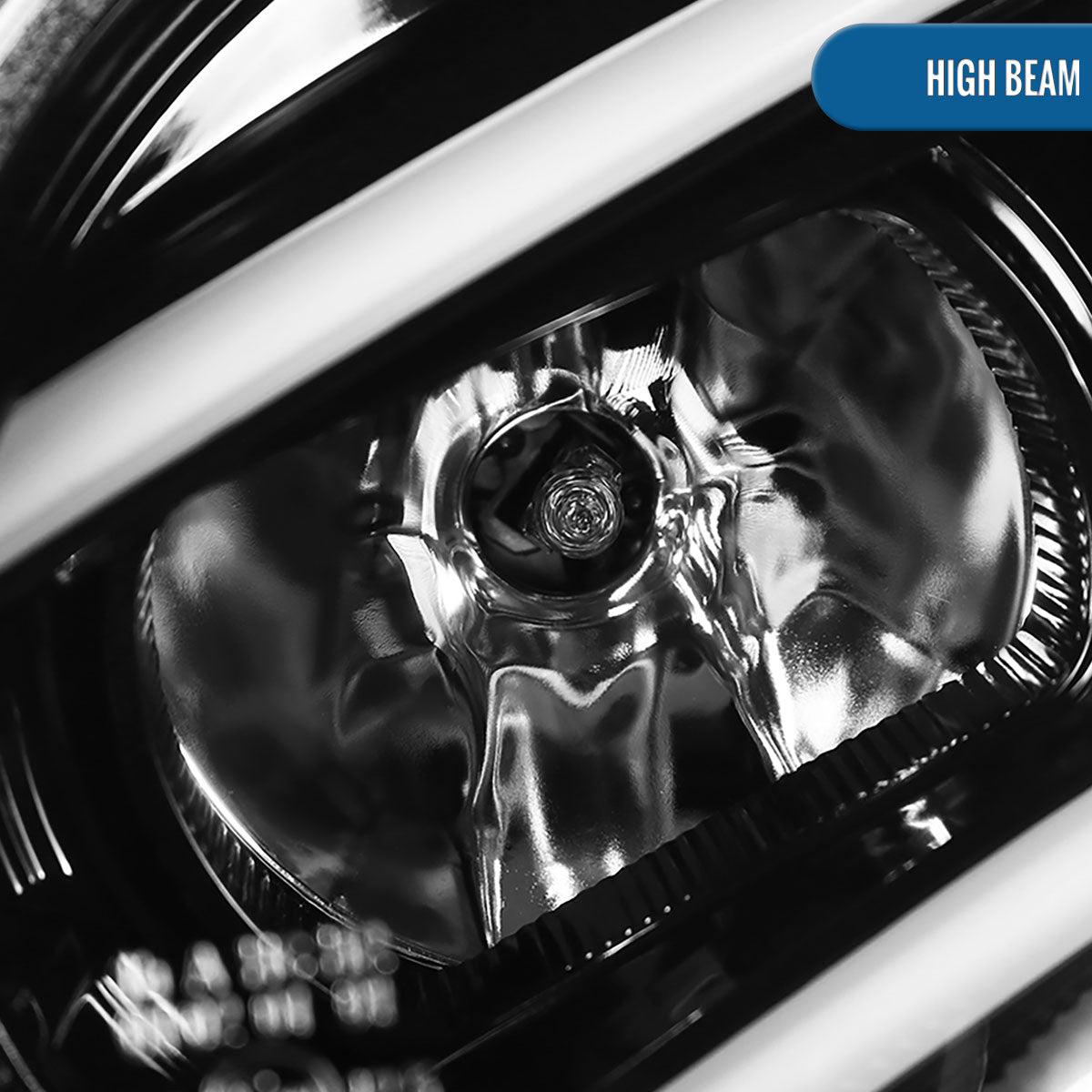 Ronnin - Compatible con Mercedes Benz C230 C240 C280 C320 Sedán 2001-2007 Faros delanteros con proyector de tubo LED y luces de circulación diurna, par | Negro brillante