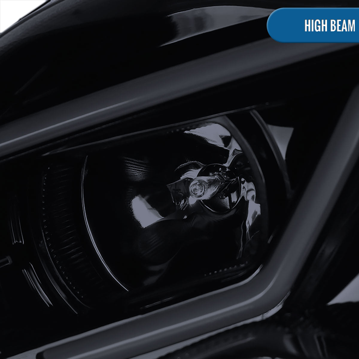 Ronnin - Compatible con Mercedes Benz C230 C240 C280 C320 Sedán 2001-2007, Luces Diurnas de Tubo LED, Conjunto de Faros Proyectores Par | Negro Ahumado