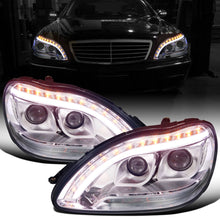 Ronnin - Fits 1998-2006 Mercedes-Benz S-Class W220 S430 S500 S600 S55 Halogen Dual Projector Headlights Assembly Pair | Chrome