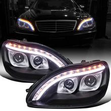 Ronnin - Fits 1998-2006 Mercedes-Benz S-Class W220 W220 S430 S500 S600 S55 Halogen Dual Projector Headlights Assembly Pair | Black