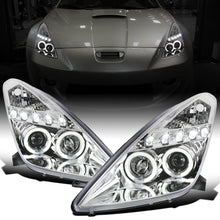 Ronnin - Fits 2000-2005 Toyota Celica LED Dual Rims Projector Headlights Assembly Replacement Pair | Chrome