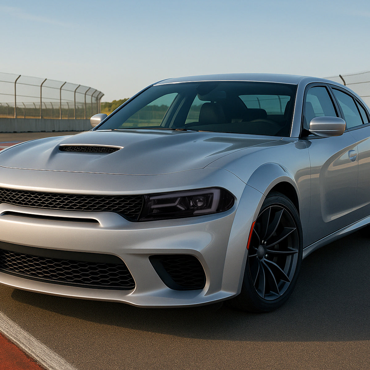 Ronnin - Compatible con Dodge Charger 2015-2023, Luces Delanteras Halógenas con Proyector LED Secuenciales Mejoradas de Repuesto, Par | Negro Humo