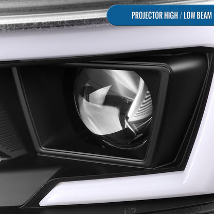 Ronnin - Compatible con Dodge Charger 2015-2023, Luces Delanteras Halógenas con Proyector LED Secuencial y Direccionales Mejoradas, Par | Negro