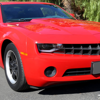 Ronnin - Faros delanteros con proyector halógeno y tubo de luz LED de circulación diurna, de repuesto y mejora, para Chevy Camaro 2010-2013 | Negro