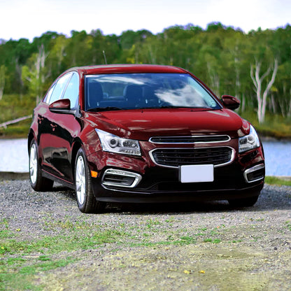 Ronnin - Se adapta a Chevrolet Cruze 2011-2016 Luces de circulación diurna LED de repuesto mejoradas, intermitentes, conjunto de faros con proyector (Par) | Cromo