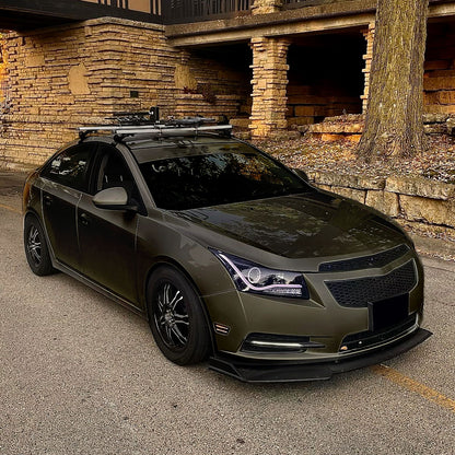 Ronnin - Se adapta a Chevrolet Cruze 2011-2016 Luces de circulación diurna LED de repuesto mejoradas Señales de giro Faros delanteros con proyector Ensamblaje Par | Negro Ahumado