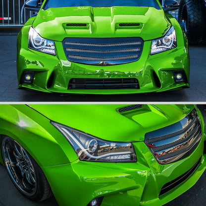 2011-2016 Chevrolet Cruze Upgraded Replacement LED Running Lights Turn Signals Projector Headlights Assembly Pair | Black