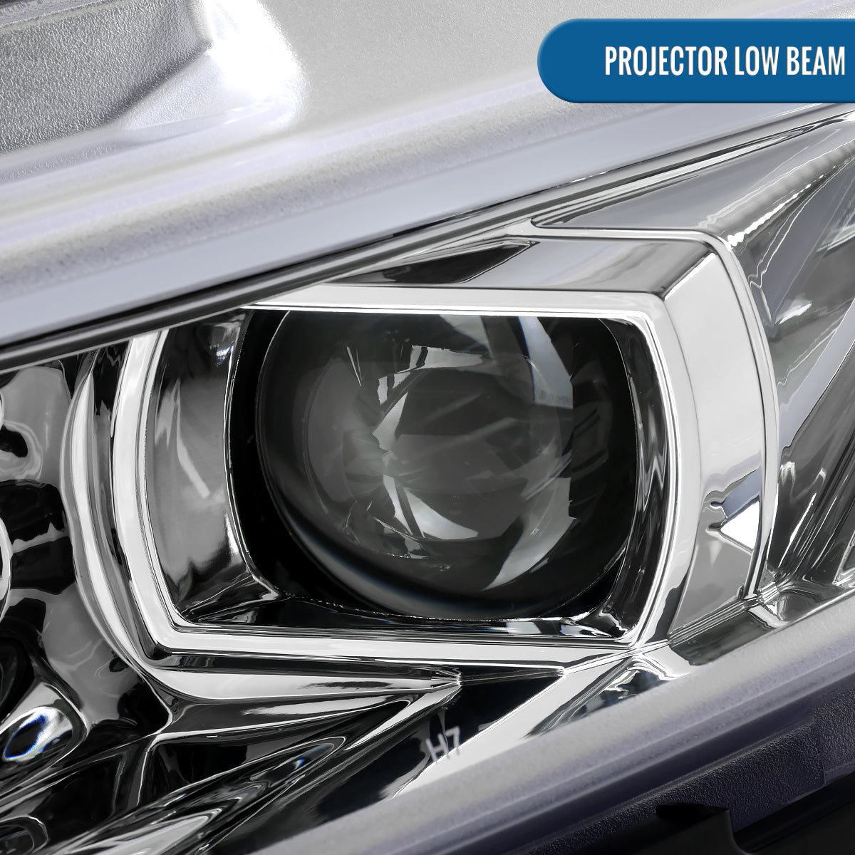 Ronnin - Se adapta a Honda Civic Halógeno 2016-2021 Cubiertas Cuadradas Faros Proyectores LED DRL Tubo Señales Secuenciales Intermitentes Montaje Par | Cromado