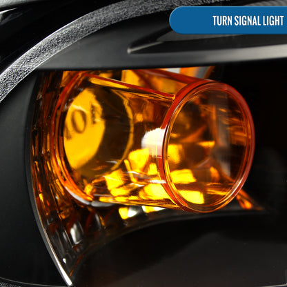 Ronnin - Fits 1995-2001 BMW E38 7-Series 740i 740iL Upgrade Projector Halogen Headlights Assembly Pair | Black