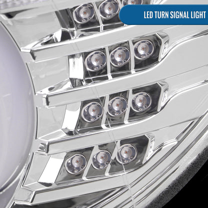Ronnin -  Fits 2012-2015 BMW F30 3-Series Sedan 328i 335i 320i Xenon Non-AFS Upgraded U-Shaped LED Tube Projector Headlights Assembly Pair | Chrome