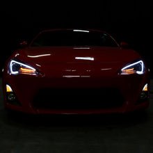 Ronnin - Fits 2013-2016 Scion FR-S Upgrade LED Sequential Turn Signals Projector Halogen Headlights Assembly Pair | Gloss Black