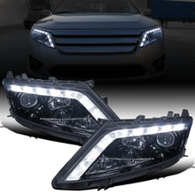 Ronnin - Fits 2010-2012 Ford Fusion Upgraded Replacement  LED Running Light Projector Headlights Assembly Pair | Smoke