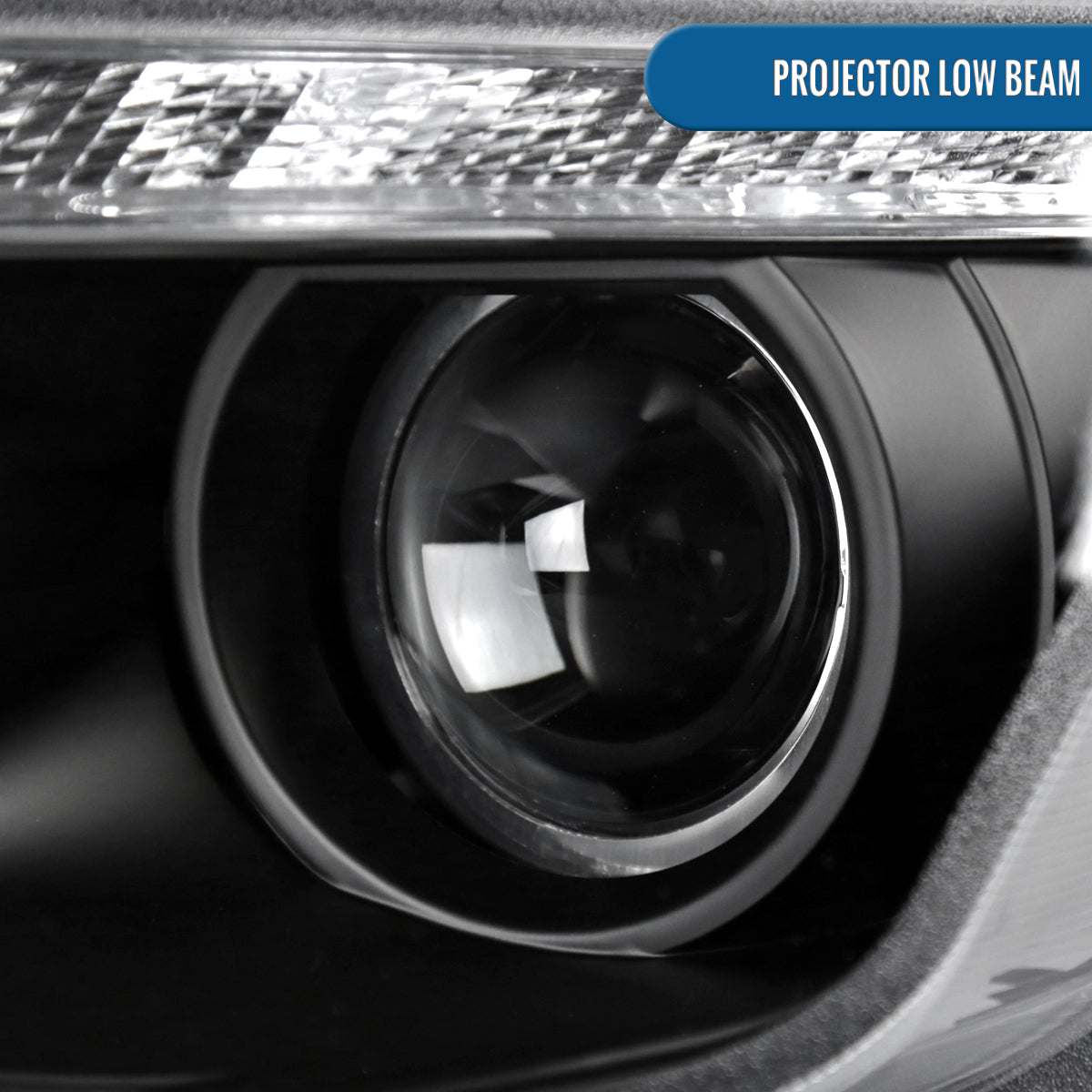 Ronnin - Conjunto de faros delanteros con proyector y luces LED de circulación diurna mejoradas, para Ford Fusion 2010-2012, par | Negros