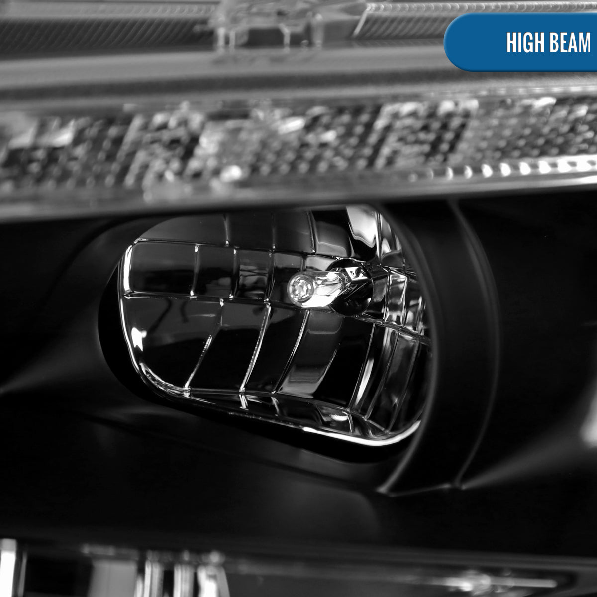 Ronnin - Conjunto de faros delanteros con proyector y luces LED de circulación diurna mejoradas, para Ford Fusion 2010-2012, par | Negros