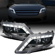 Ronnin - Fits 2010-2012 Ford Fusion Upgraded Replacement  LED Running Light Projector Headlights Assembly Pair | Black