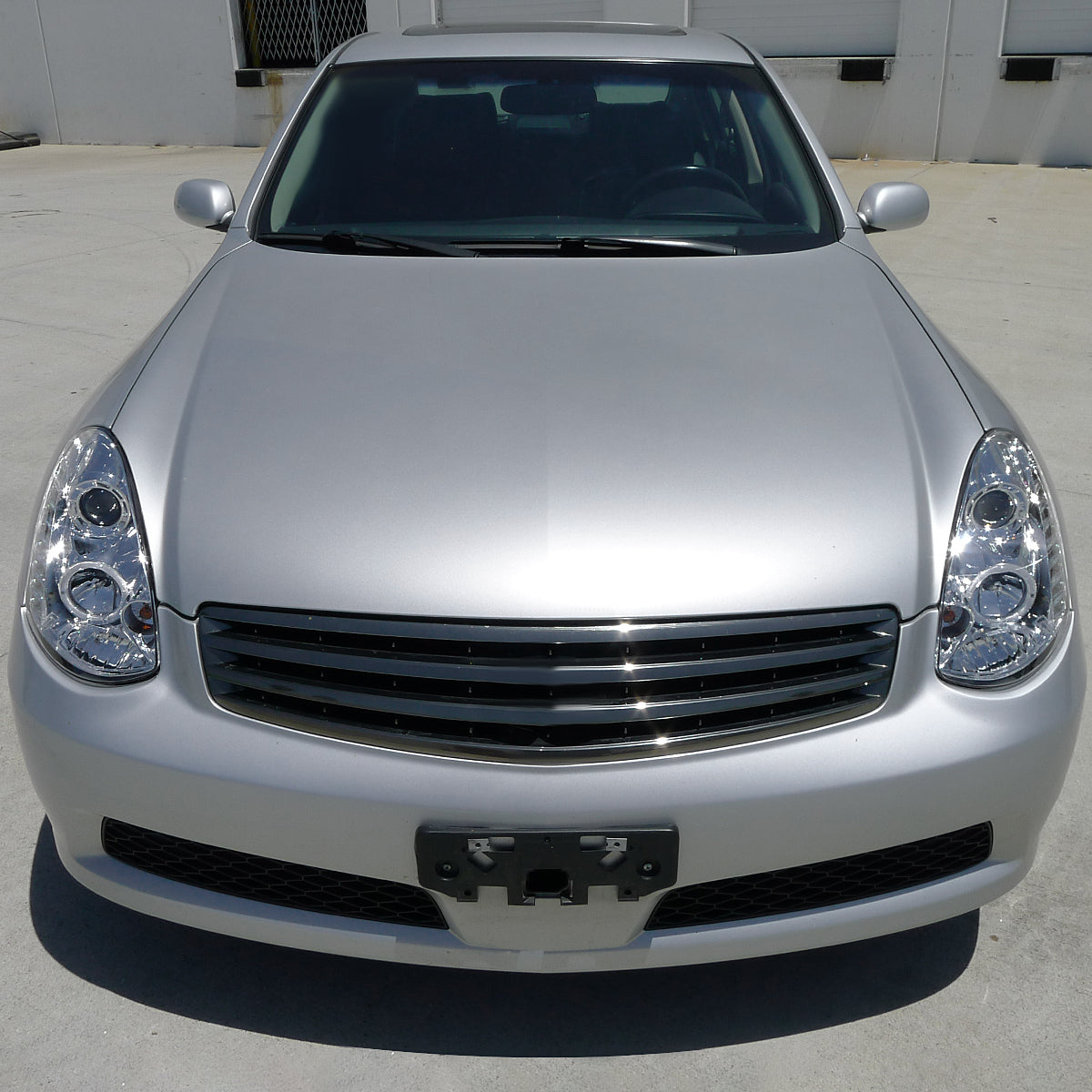 Ronnin - Fits 2005-2006 Infiniti G35 Sedan Projector Headlights LED Running Lights Assembly Pair | Chrome