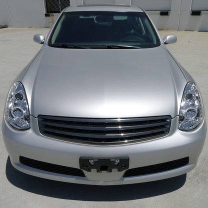 Ronnin - Fits 2005-2006 Infiniti G35 Sedan Projector Headlights LED Running Lights Assembly Pair | Chrome