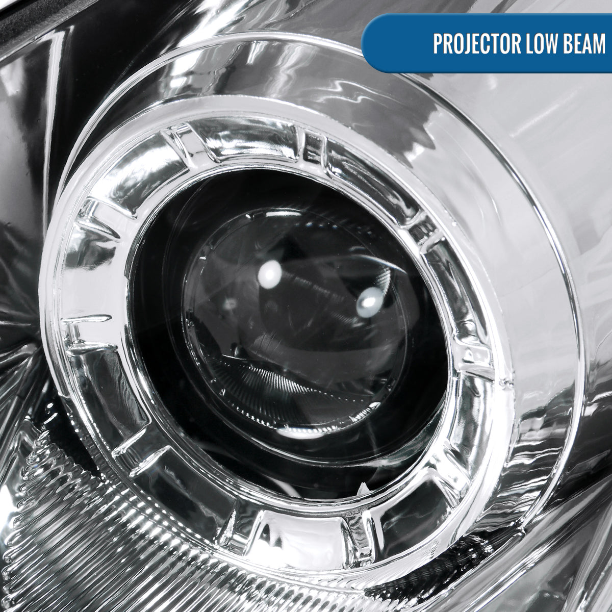 Ronnin - Fits 2005-2006 Infiniti G35 Sedan Projector Headlights LED Running Lights Assembly Pair | Chrome