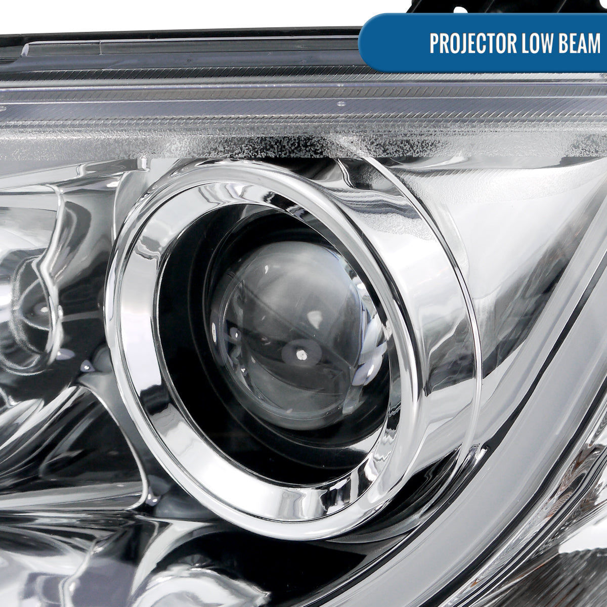 Ronnin - Fits 2008-2009 Pontiac G8 Upgraded Replacement LED Tube Running Lights Projector Headlights Assembly Pair | Chrome