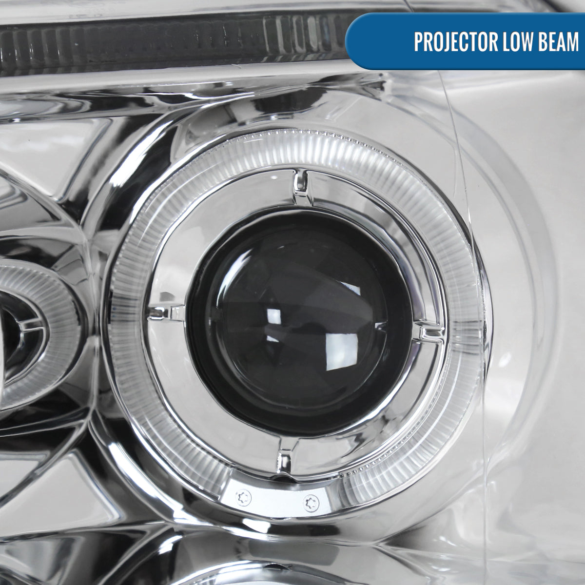 Ronnin - Fits 2006-2008 Volkswagen Golf MK5 Rabbit 2006-2010 Jetta LED Dual Halo Rims Angel Eye Projector Headlights Direct Replacement Pair | Chrome