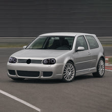 Ronnin - Fits 1999-2006 Volkswagen Golf MK4 GTI Cabrio R32 Upgrade Replacement LED Dual Rims Projector Headlights Assembly Pair | Black Smoke