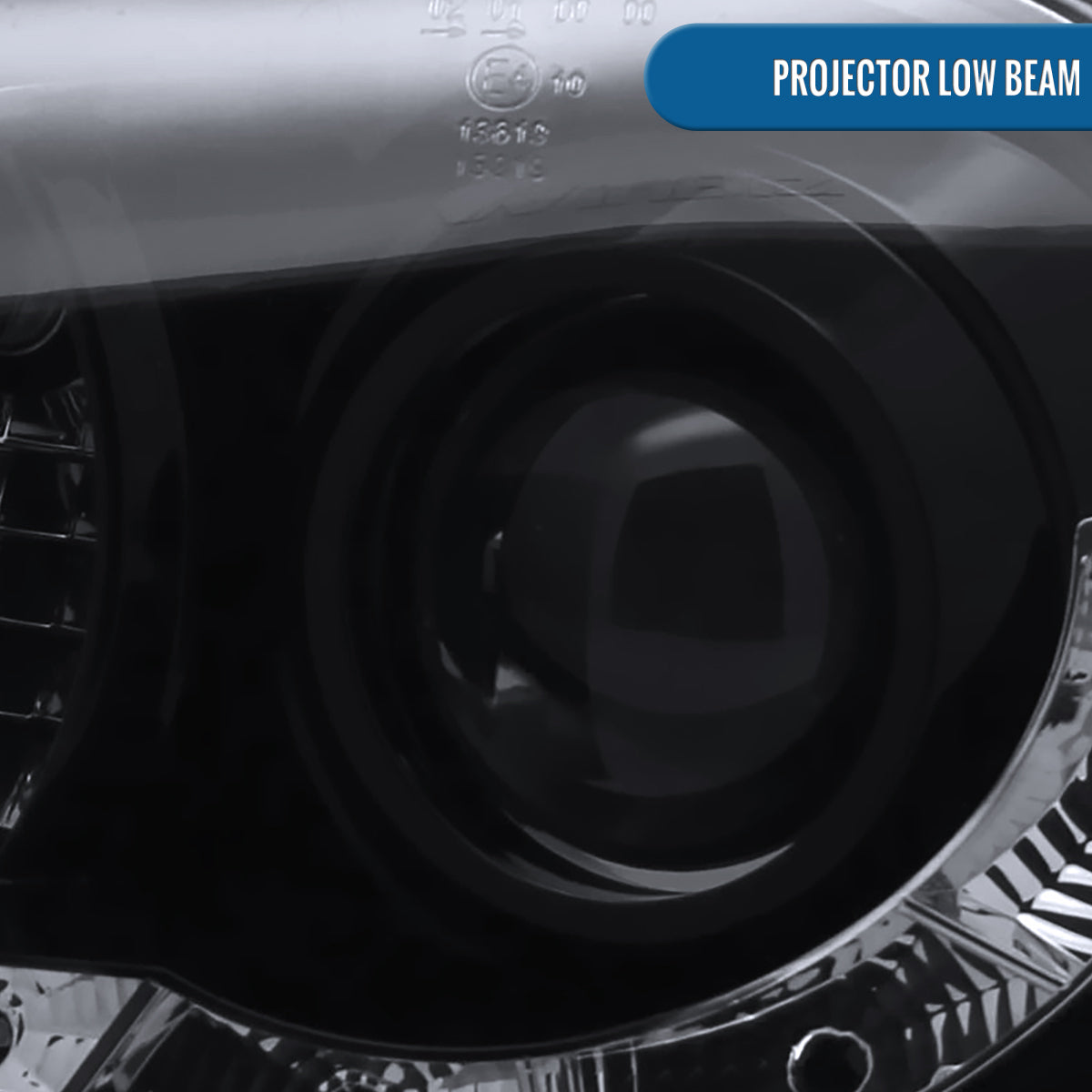 Ronnin - Compatible con Volkswagen Golf MK4 GTI Cabrio R32 1999-2006 Luces diurnas LED Par de faros delanteros con proyector | Negro Ahumado