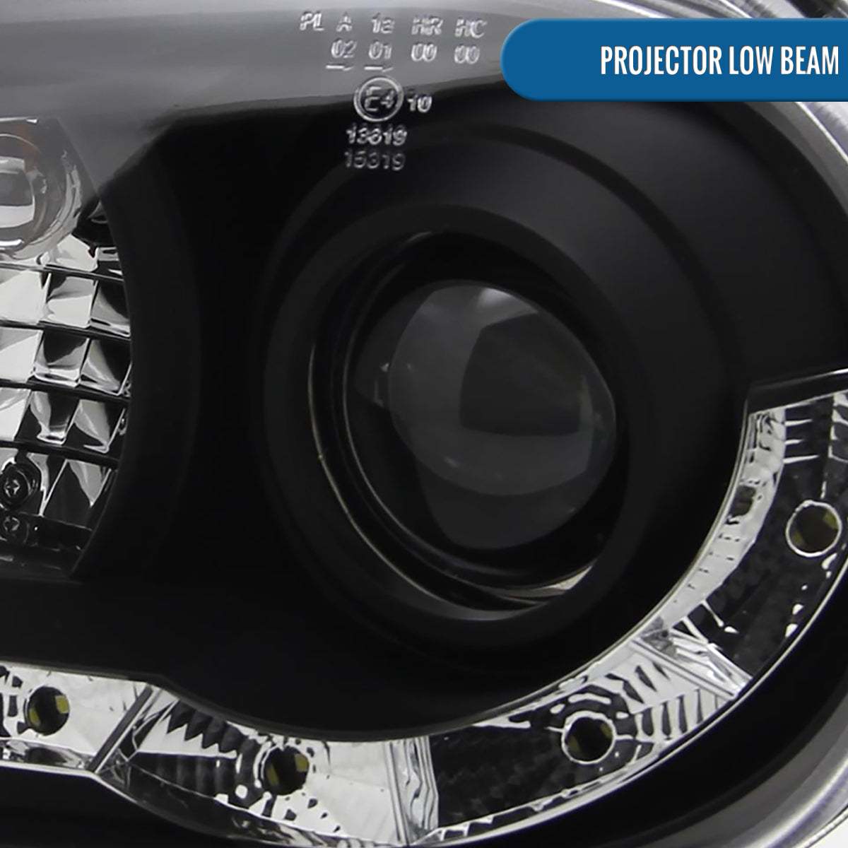 Ronnin - Compatible con Volkswagen Golf MK4 GTI Cabrio R32 1999-2006 Luces Diurnas LED Proyector Faros Delanteros Ensamblaje Par | Negro