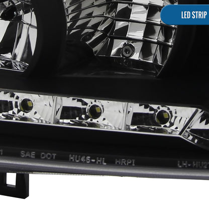 Ronnin - Compatible con Volkswagen Golf MK4 GTI Cabrio R32 1999-2006 Luces Diurnas LED Proyector Faros Delanteros Ensamblaje Par | Negro