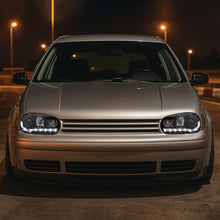 Ronnin - Compatible con Volkswagen Golf MK4 GTI Cabrio R32 1999-2006 Luces Diurnas LED Proyector Faros Delanteros Ensamblaje Par | Negro