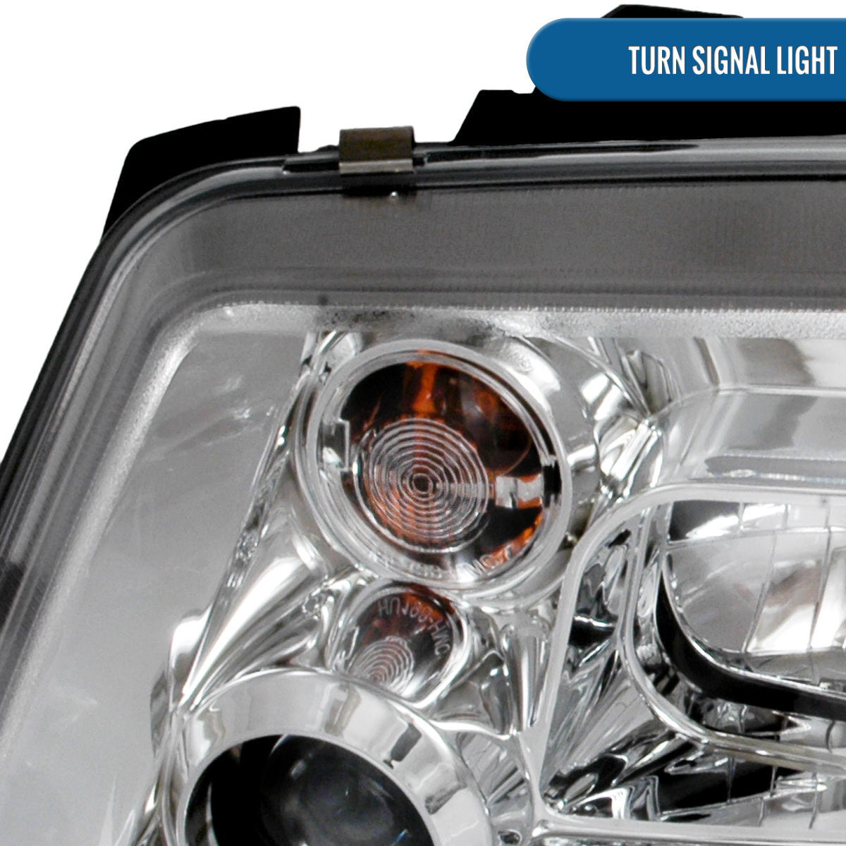 Ronnin - Se adapta a Volkswagen Jetta MK4 de 1999-2005 Faros delanteros con proyector de tubo LED y faros antiniebla, juego mejorado | Cromado
