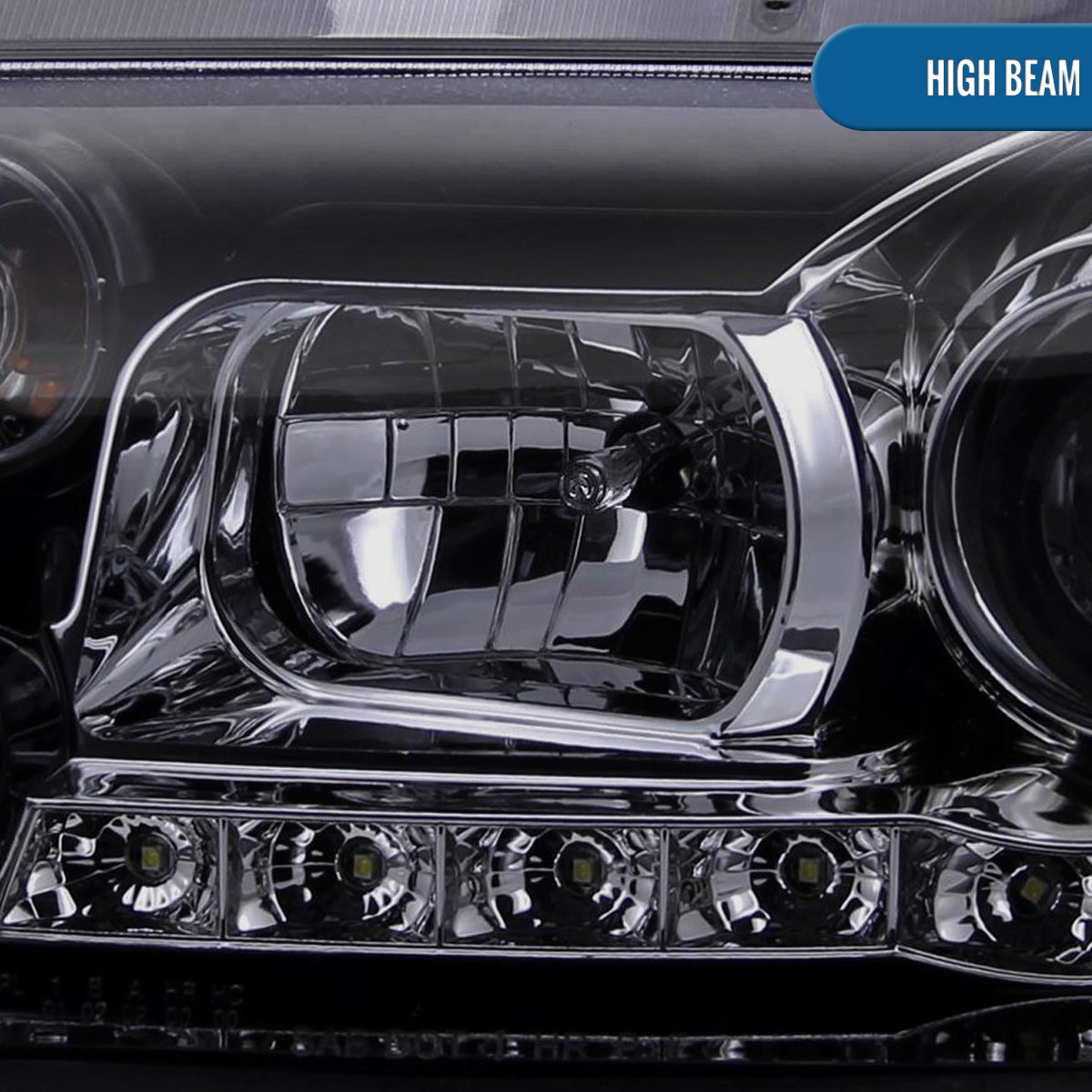 Ronnin - Se adapta a Volkswagen Jetta MK4 de 1999-2005 Faros delanteros con proyector de tubo LED ensamblados mejorados + par de faros antiniebla | Negro ahumado