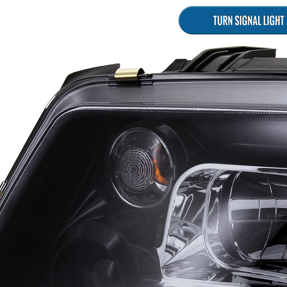 Ronnin - Se adapta a Volkswagen Jetta MK4 de 1999-2005 Faros delanteros con proyector de tubo LED ensamblados mejorados + par de faros antiniebla | Negro ahumado