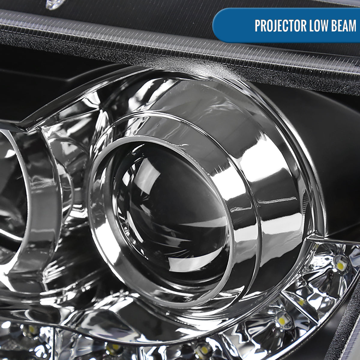 Ronnin - Se adapta a Volkswagen Jetta MK4 de 1999-2005 Faros delanteros con proyector de tubo LED y faros antiniebla | Par Negro