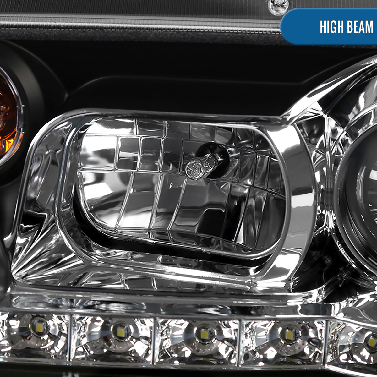 Ronnin - Se adapta a Volkswagen Jetta MK4 de 1999-2005 Faros delanteros con proyector de tubo LED y faros antiniebla | Par Negro