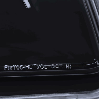 Ronnin - Se adapta a Ford Mustang 2005-2009, conjunto de faros de proyector halógenos con halo LED de repuesto mejorado, par | Negro Humo