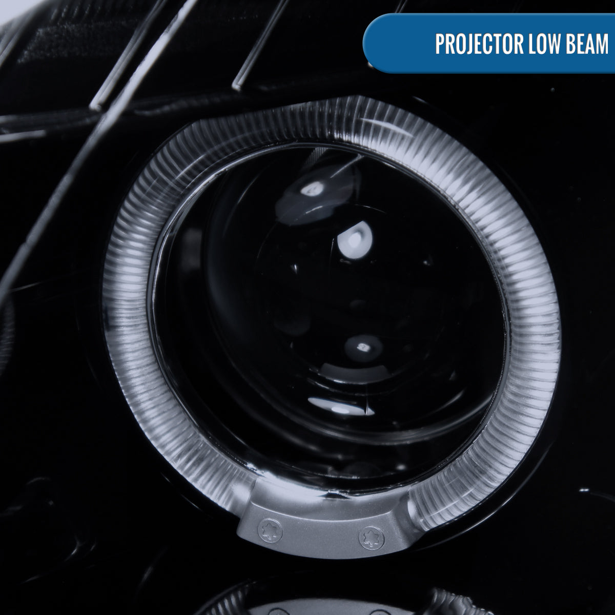 Ronnin - Compatible con Mazda MX-5 Miata 2001-2005 Faros delanteros con proyector de luces de circulación diurna LED de doble halo mejorados | Negro Ahumado