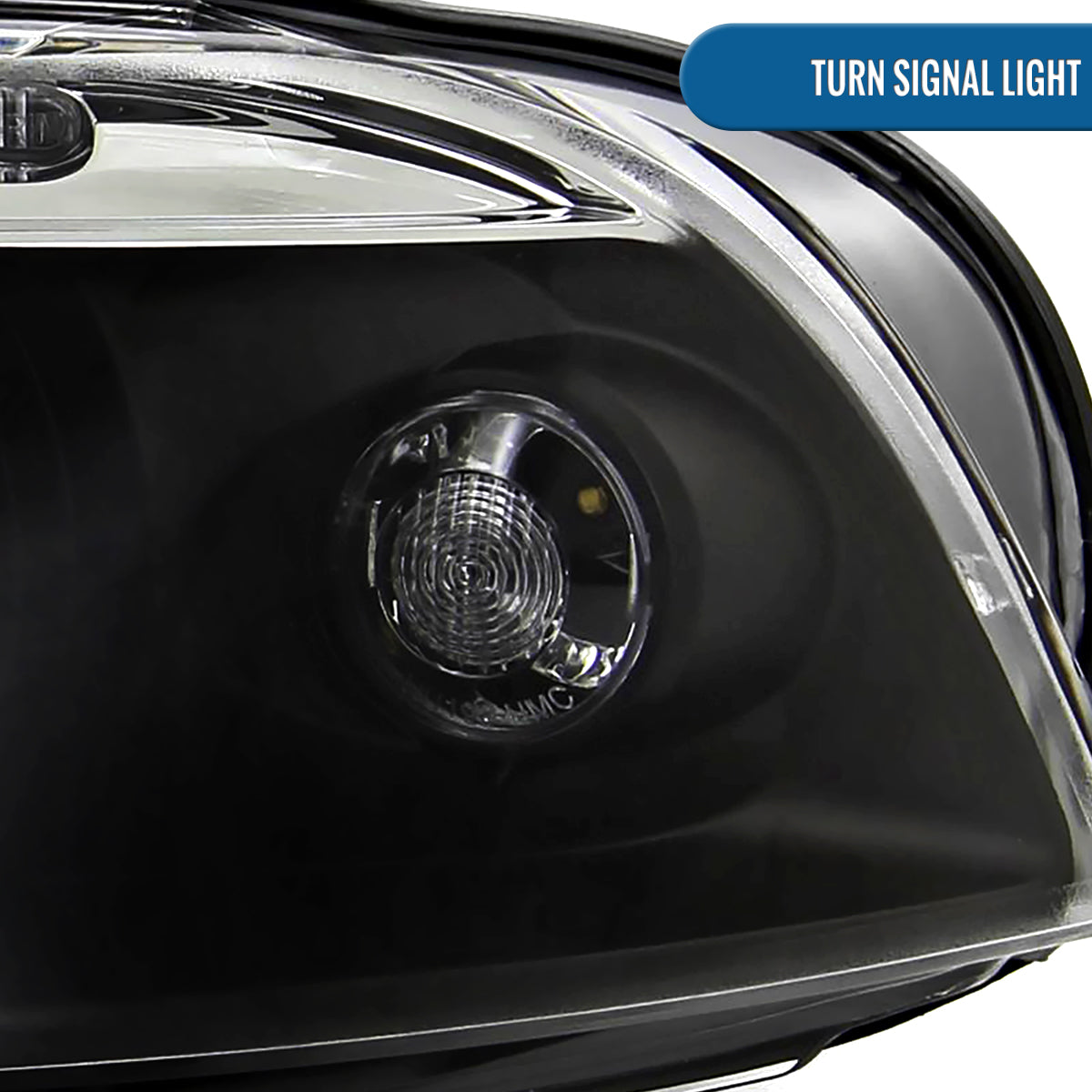 Ronnin - Se adapta a 2001-2005 Volkswagen Passat Actualización de Reemplazo LED con Doble Aro y Halógeno Proyector Faros Delanteros Ensamblaje Par | Negro