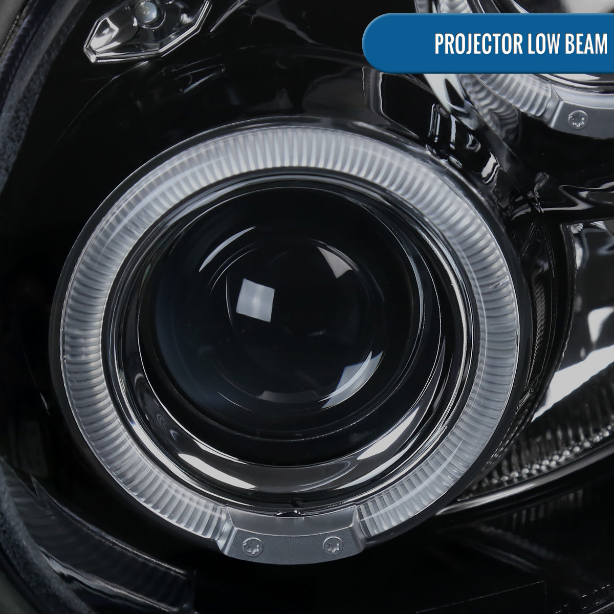 Ronnin - Se adapta a la pareja de faros delanteros con proyector de doble aro LED de repuesto mejorado Subaru Impreza 2002-2003 | Ahumado